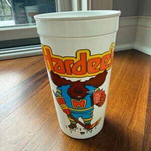 Vintage Hardee's The Hockey Moose Coca-Cola Classic Collectible Plastic Cup